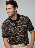 Brown Premium Old Money Style Knitted Polo T-shirt