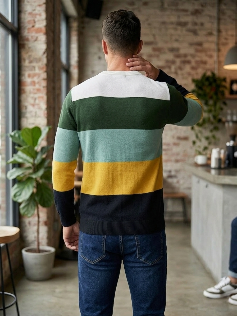 Full Sleeve Multi Coloured Towel Knitted T-shirt