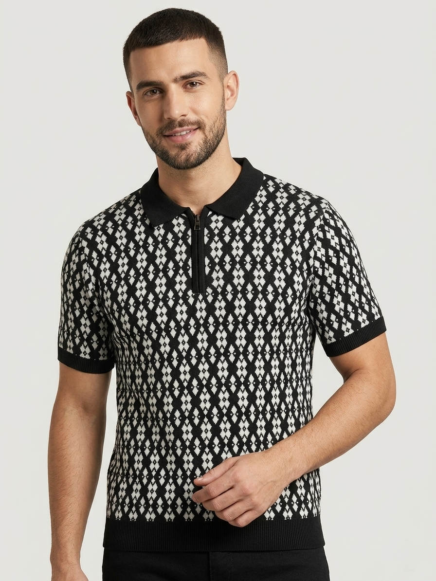 Black Knitted T-shirt