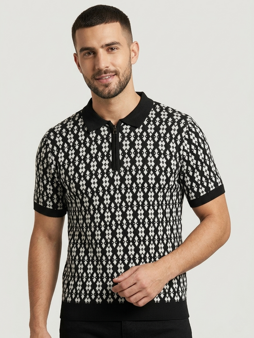 Black Knitted T-shirt