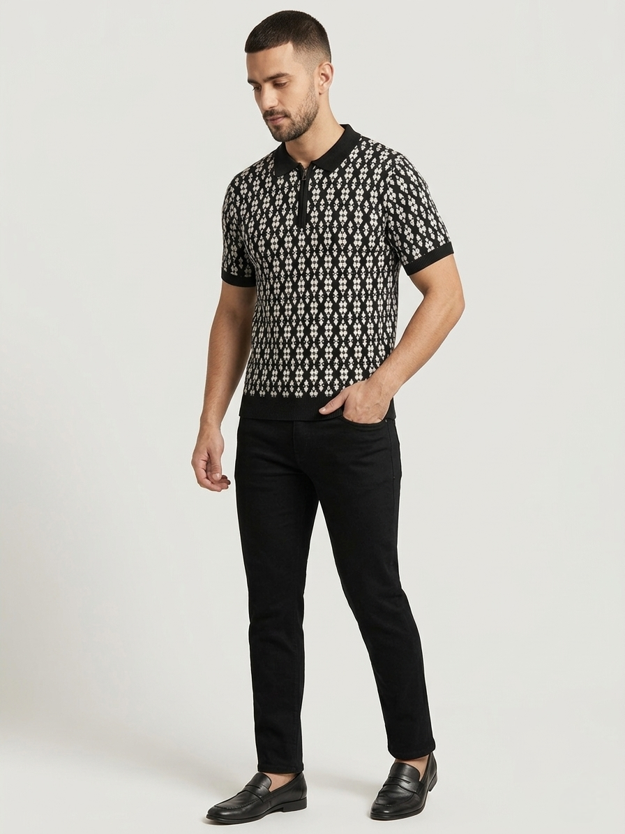 Black Knitted T-shirt