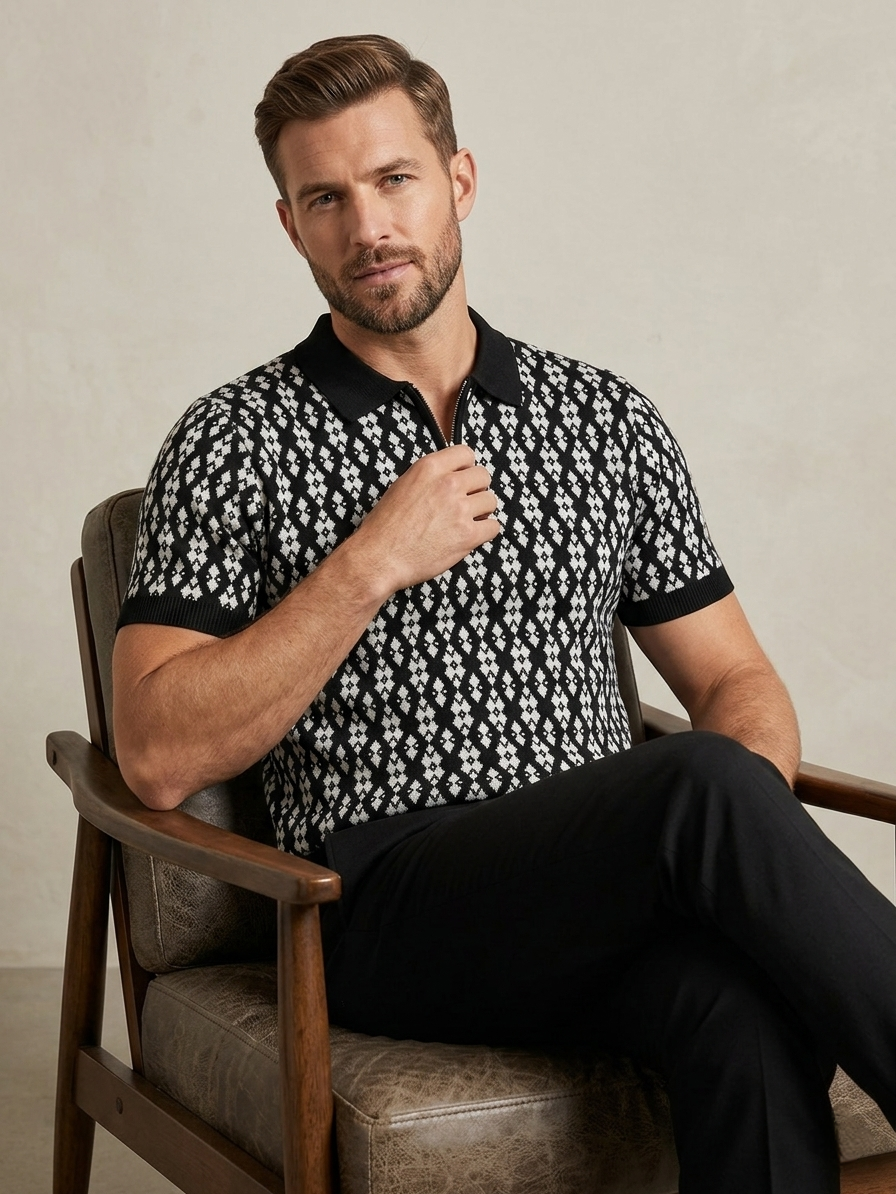 Black Knitted T-shirt