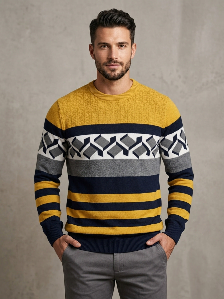Raimbera Knitted Slim Fit Full Sleeves T Shirt 100% Cotton