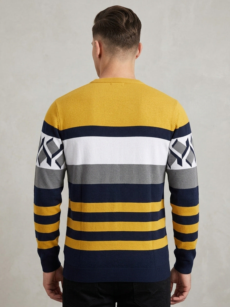Raimbera Knitted Slim Fit Full Sleeves T Shirt 100% Cotton