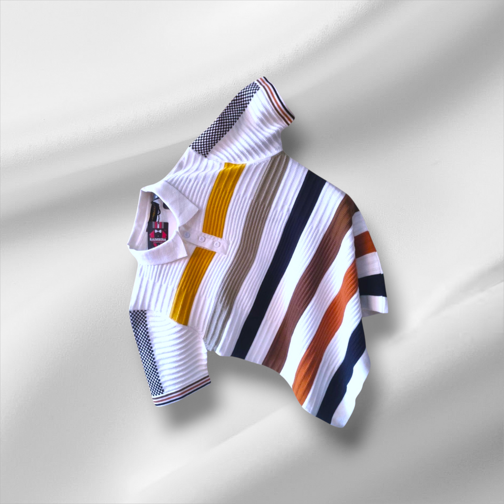 Multicolour Polo Cotton Knitted T-shirt