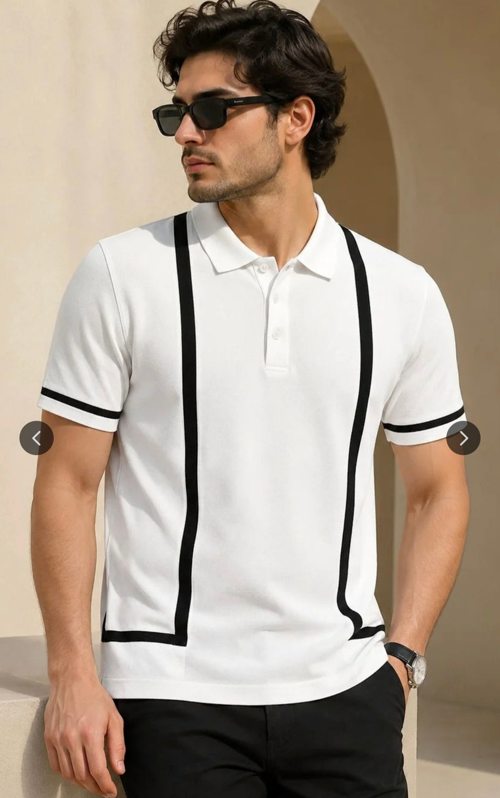 White Classic Polo T-shirt