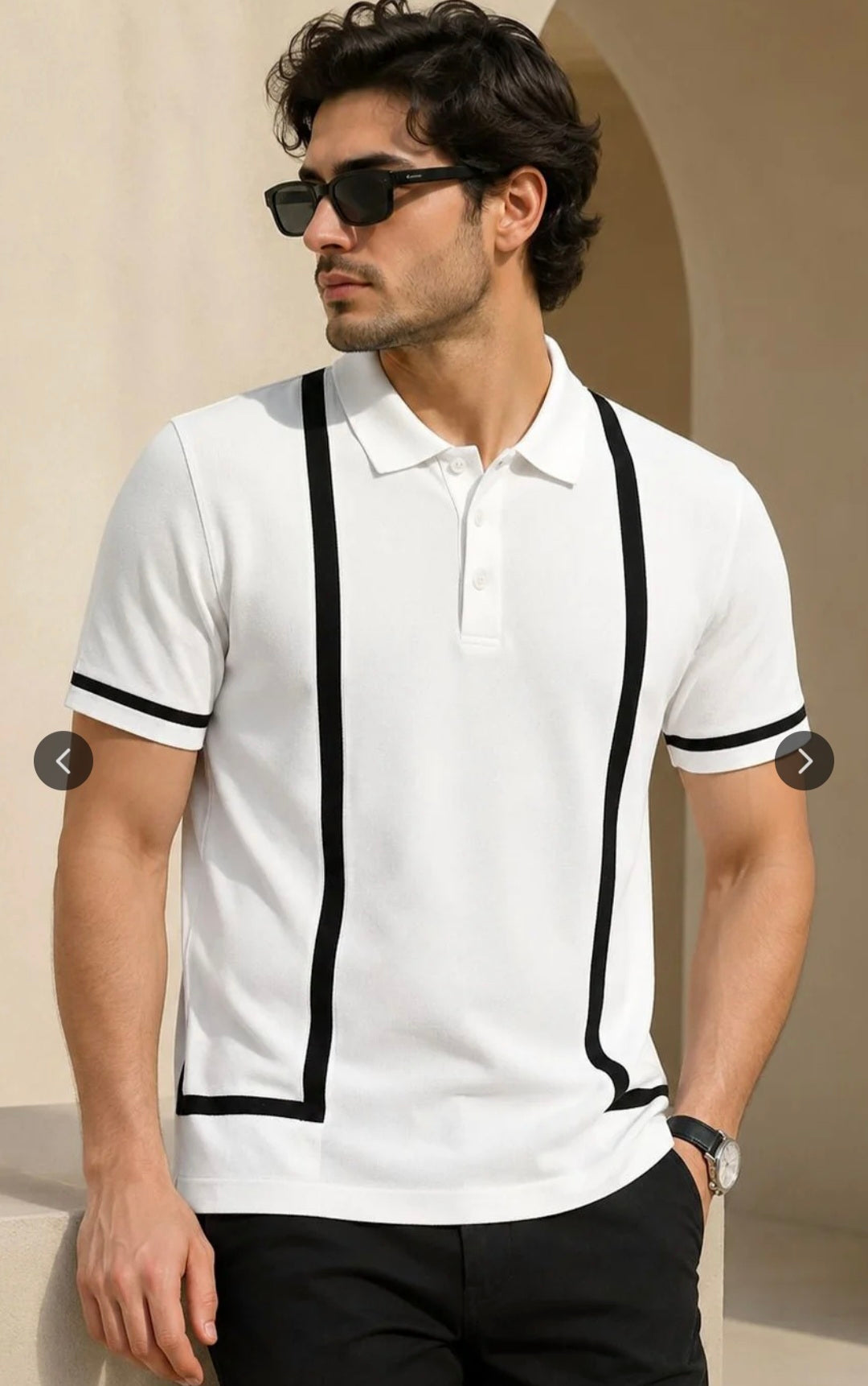 White Classic Polo T-shirt