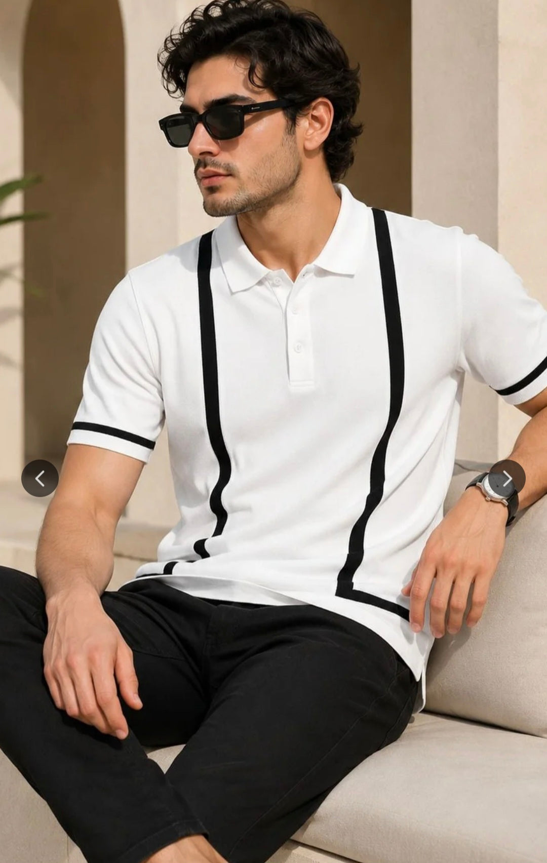 White Classic Polo T-shirt