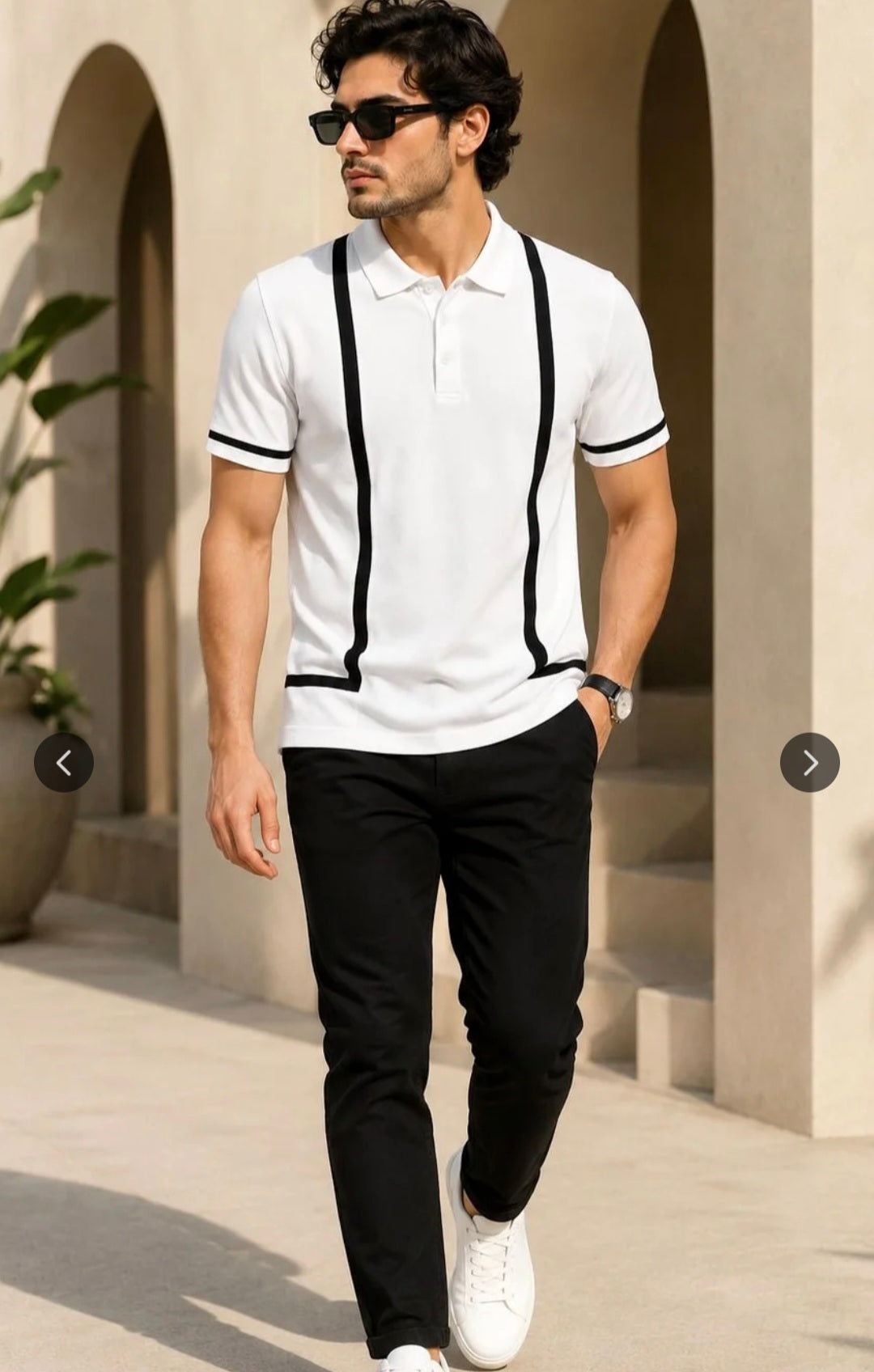 White Classic Polo T-shirt